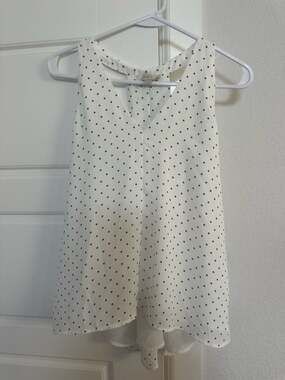 LOFT Outlet Polka Dot V-Neck Racerback Tank Top Size XS